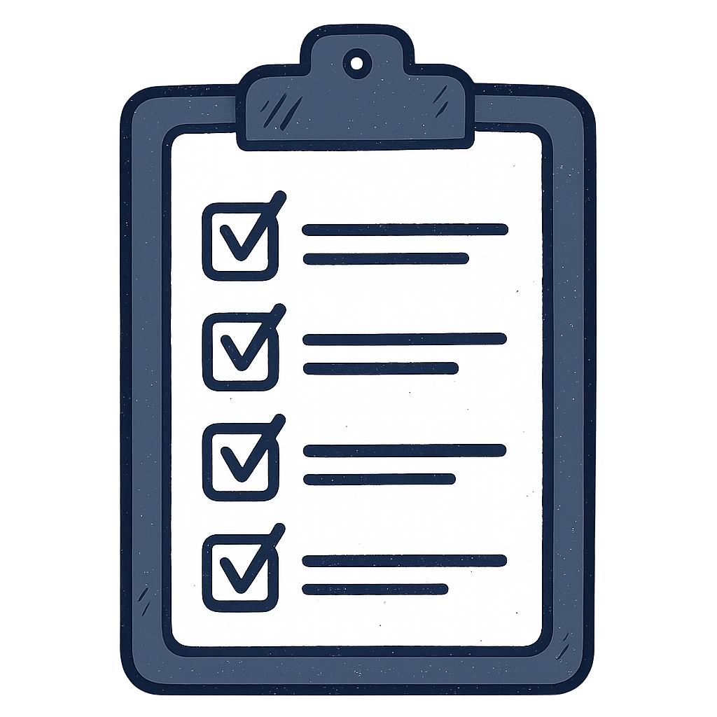 cartoon checklist transparent background dark blue color