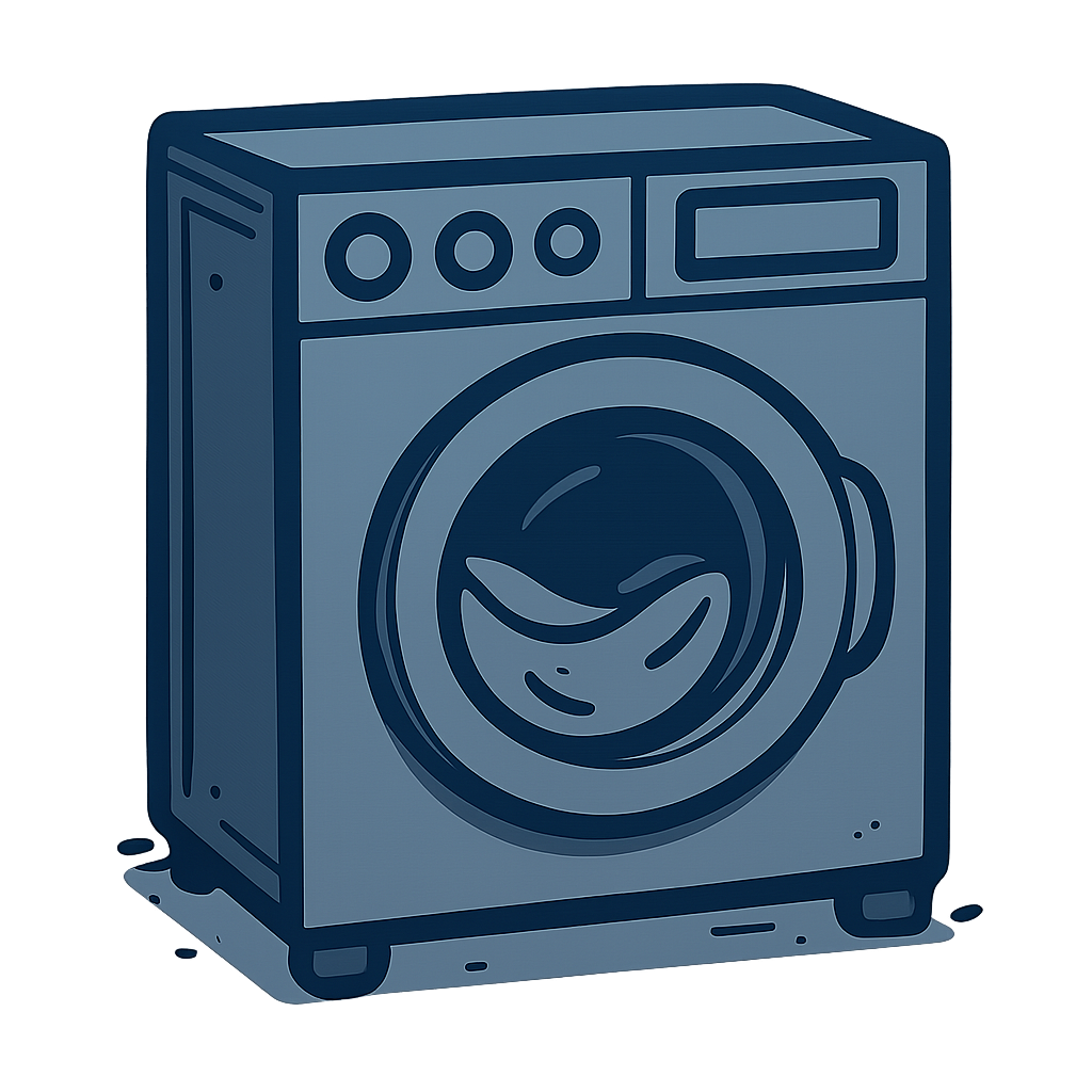 cartoon commercial laundry transparent background dark blue color-1