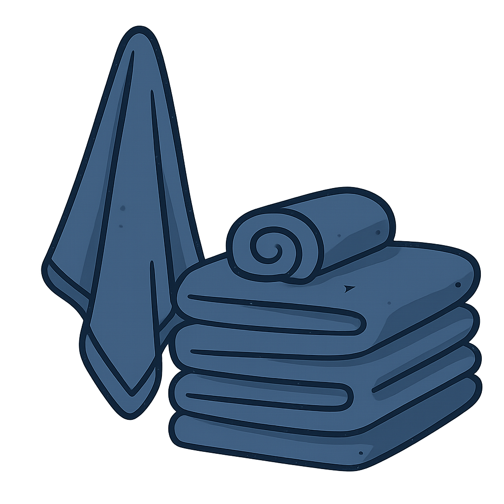 cartoon linenstowels transparent background dark blue color